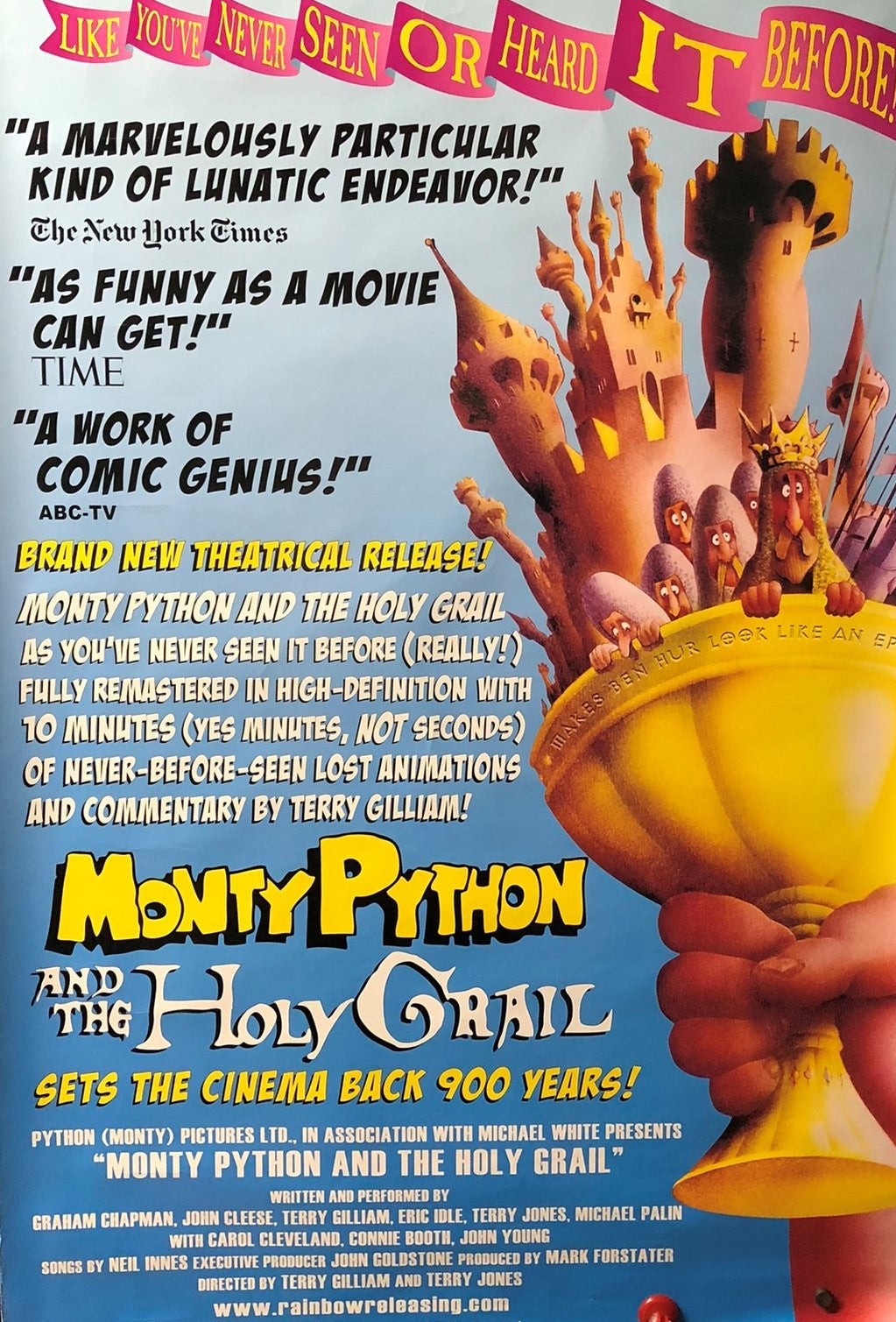 Monty Python and the Holy Grail Original Movie Poster 2001 – Legacy ...